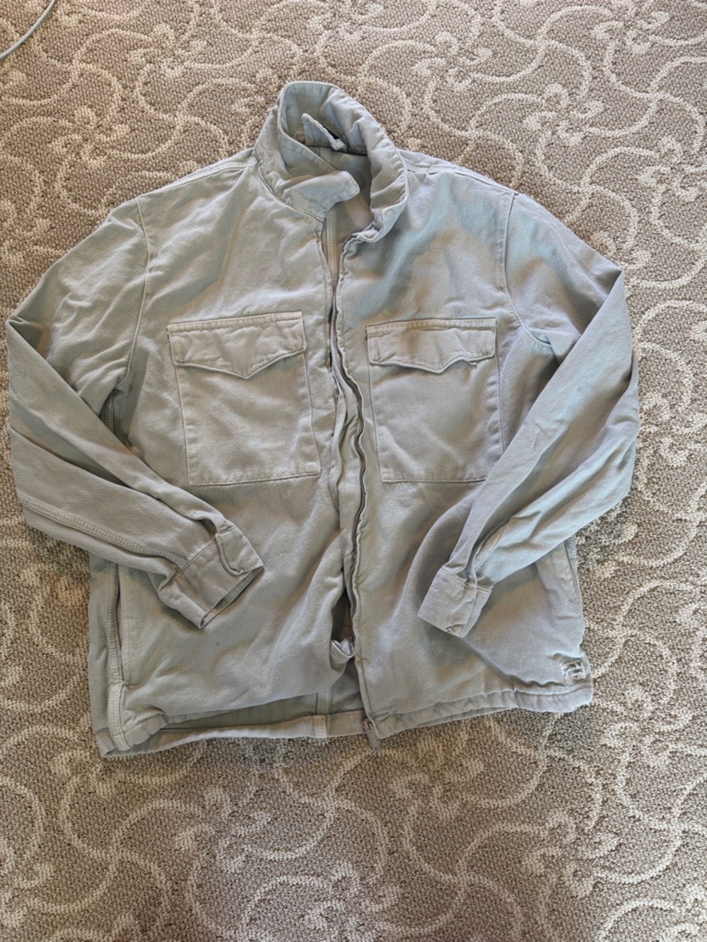 Zara Denim Jacket with Front Flap Pockets